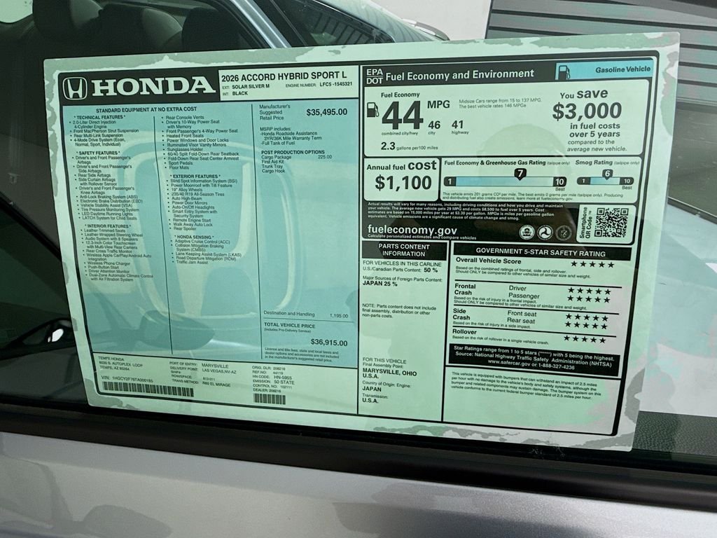 2026 Honda Accord Hybrid Sport-L - Photo 9