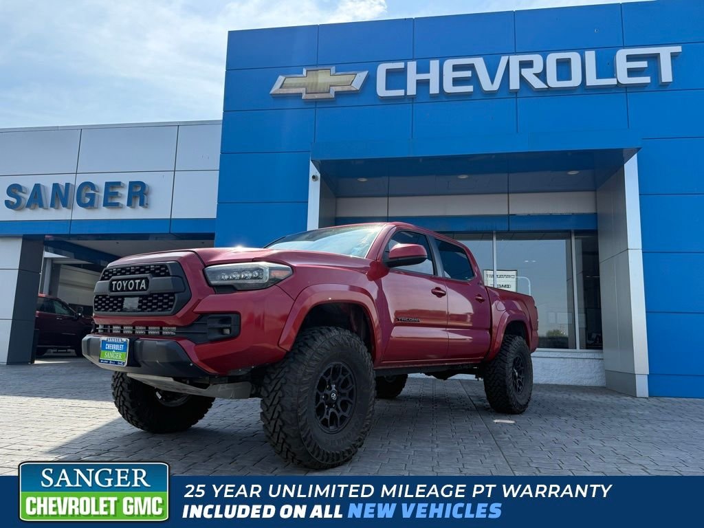 Red 2019 Toyota Tacoma SR5 V6 Double Cab 4WD Pickup Truck Four-Wheel Drive