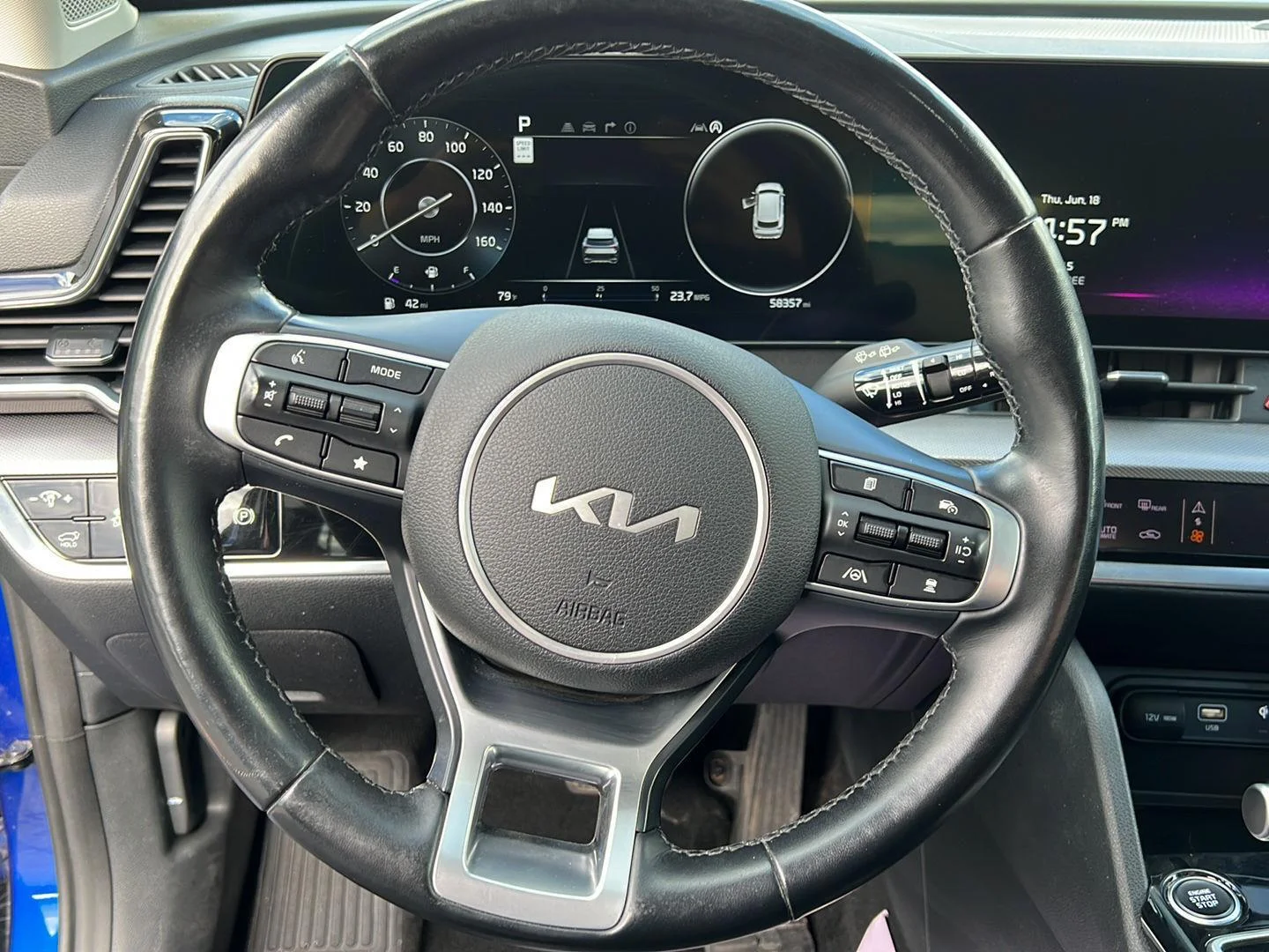 Used 2023 Sapphire Blue Kia SX-Prestige image 8