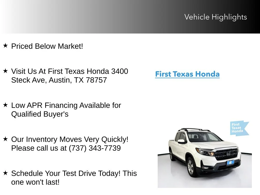 Certified Used 2026 Platinum White Pearl Honda RTL image 10