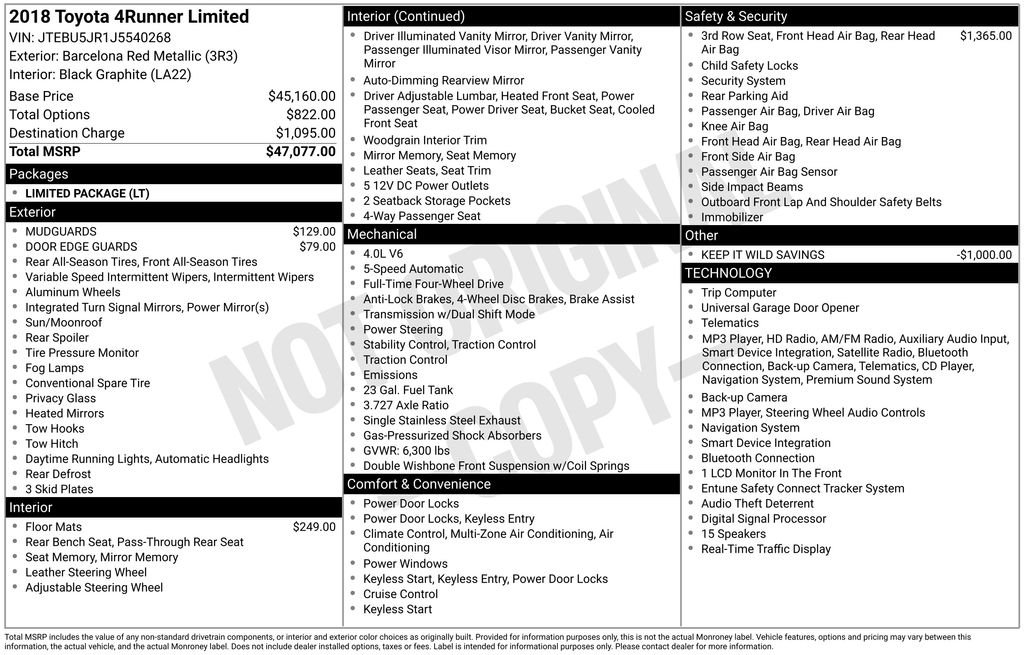 Used 2018 Red Toyota Limited image 24