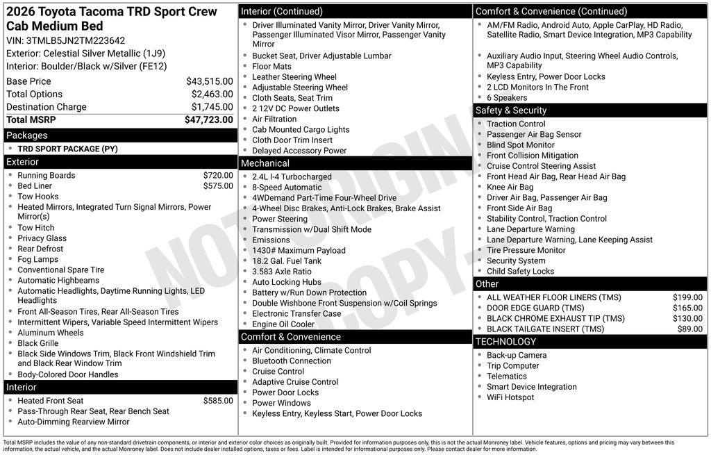 Used 2026 Silver Toyota TRD Sport image 11