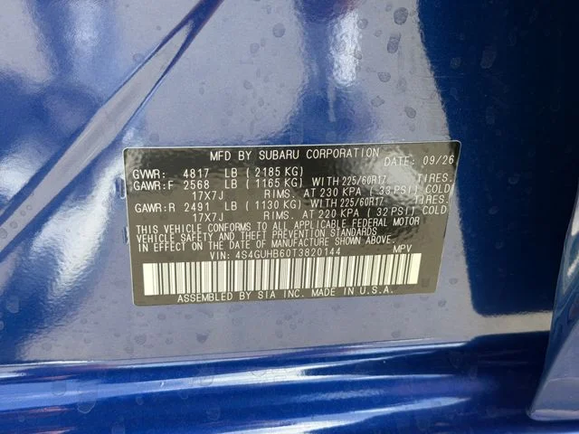 New 2026 SAPPHIRE BLUE PEARL Subaru Base image 25