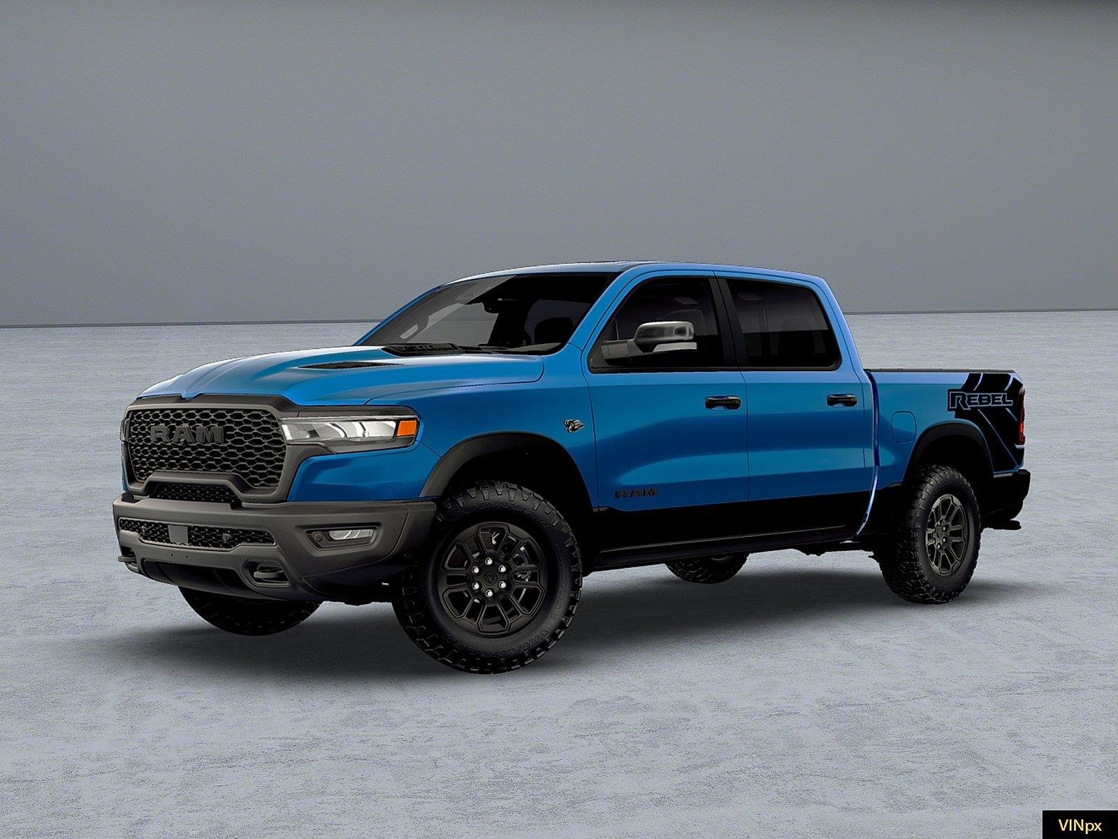 New 2026 Hydro Blue Pearl-Coat Exterior Paint RAM Rebel image 2