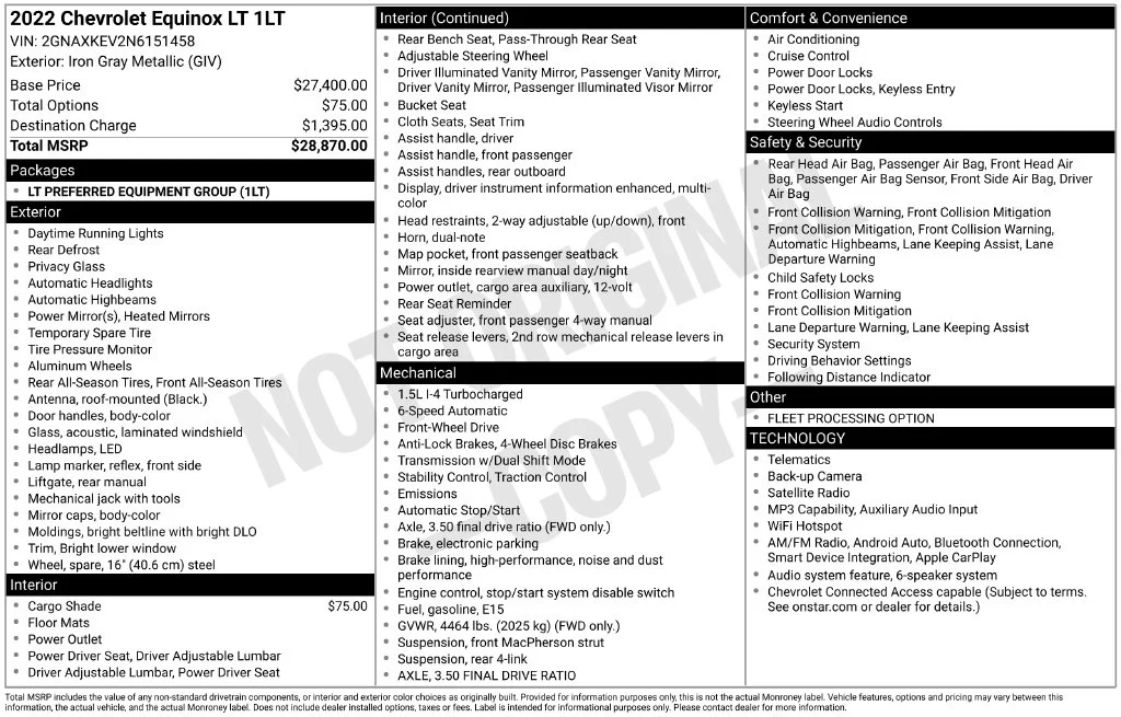 Used 2022 Gray Chevrolet LT image 2