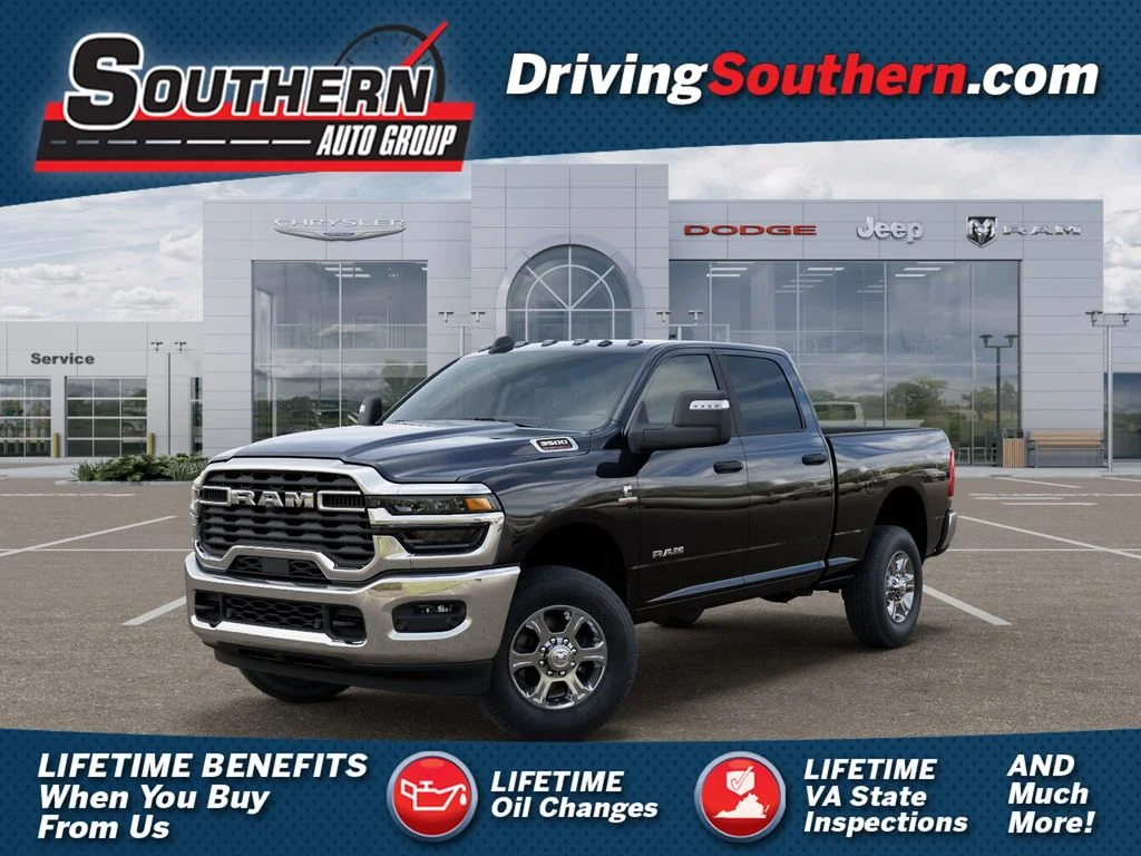 New 2026 Diamond Black Crystal Pearl-Coat Exterior Paint RAM Big Horn image 1