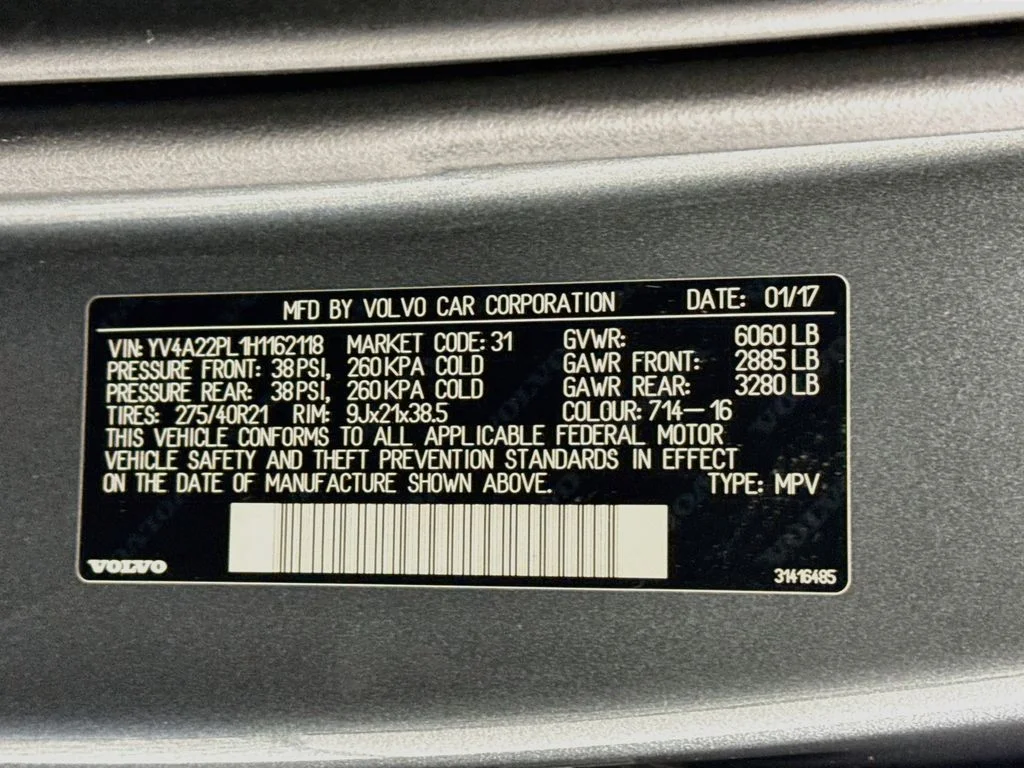 Used 2017 Osmium Gray Metallic Volvo T6 Inscription image 26