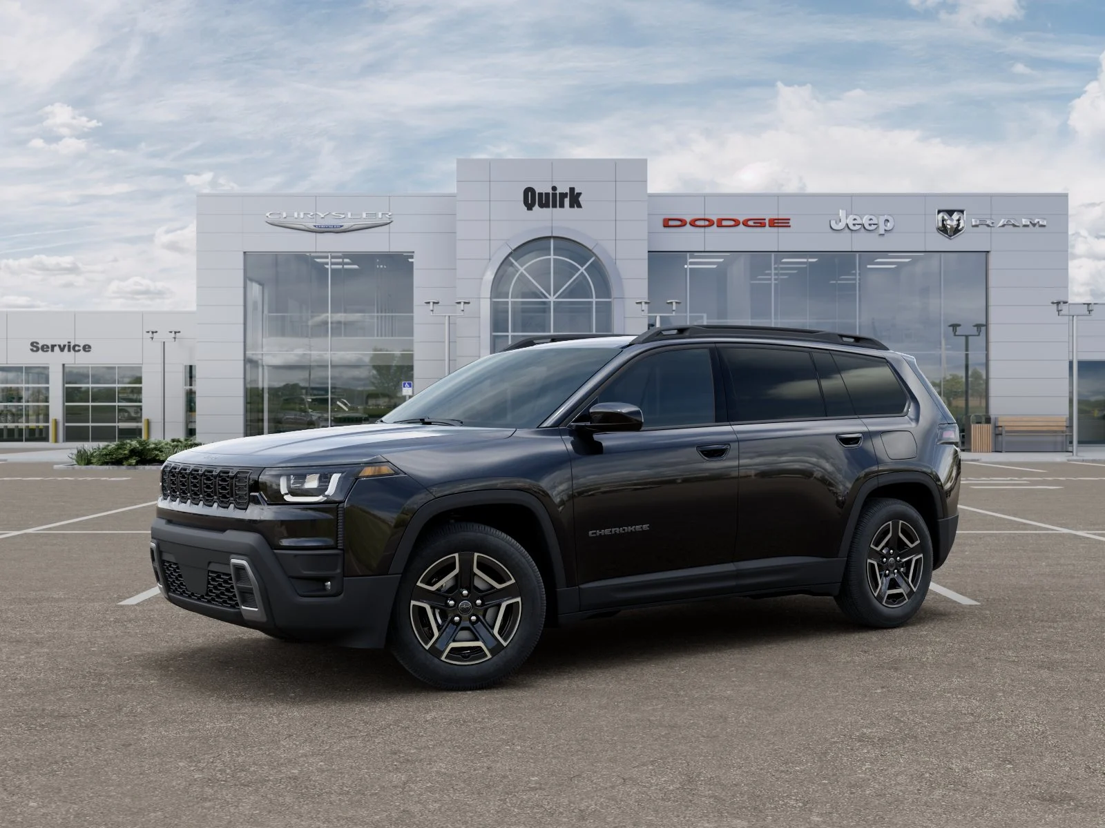 New 2026 Diamond Black Crystal Pearlcoat Jeep Laredo image 3