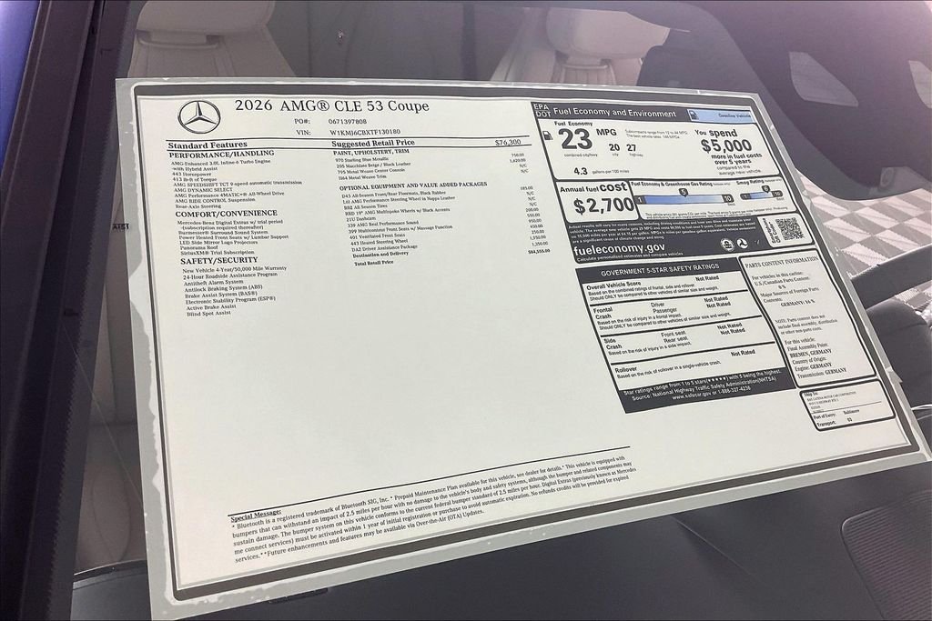 New 2026 Starling Blue Metallic Mercedes-Benz AMG® CLE 53 4MATIC+ Coupe image 12