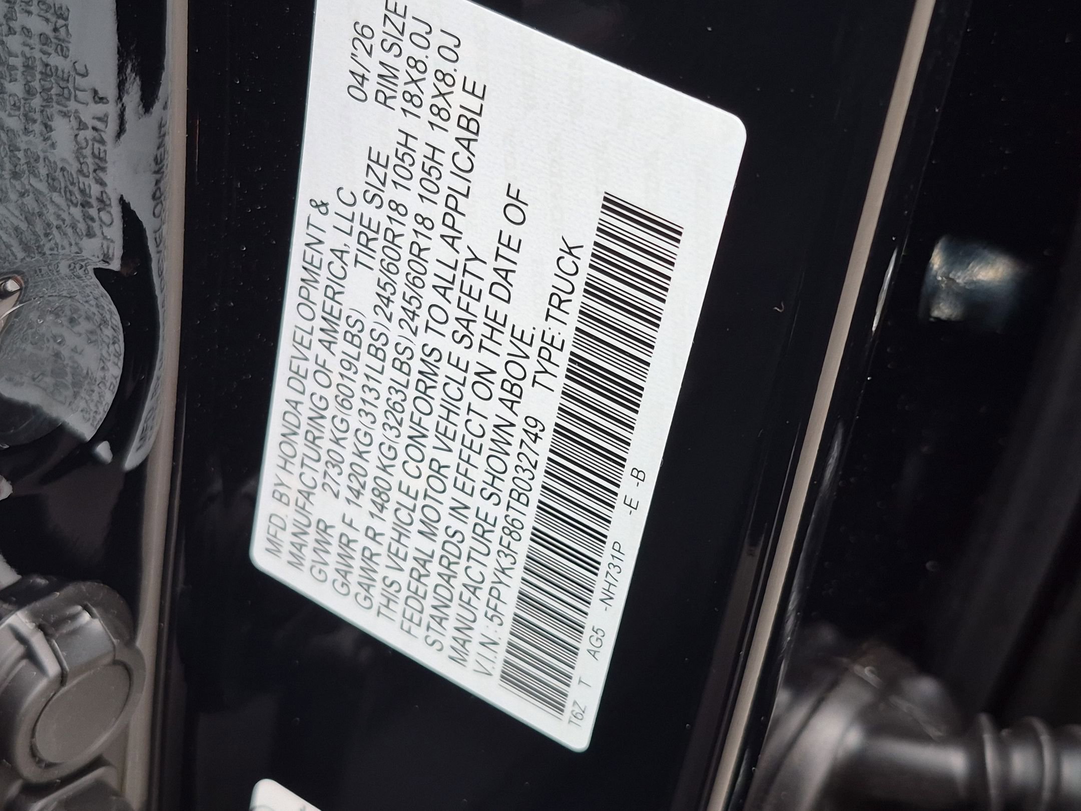 New 2026 Crystal Black Pearl Honda Black Edition image 16