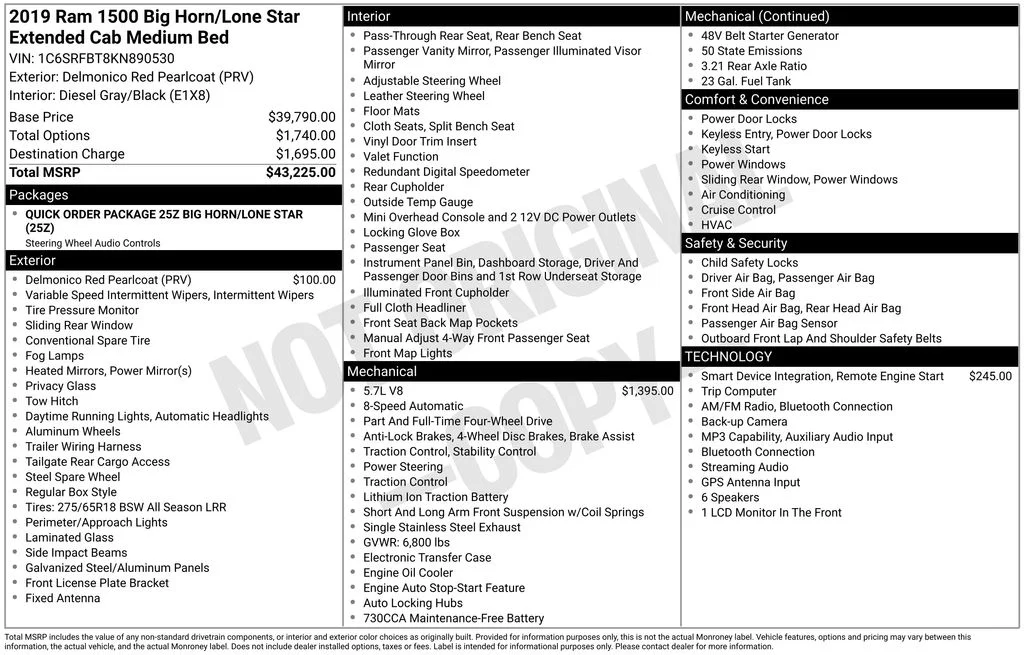 Used 2019 Red Ram Big Horn/Lone Star image 29