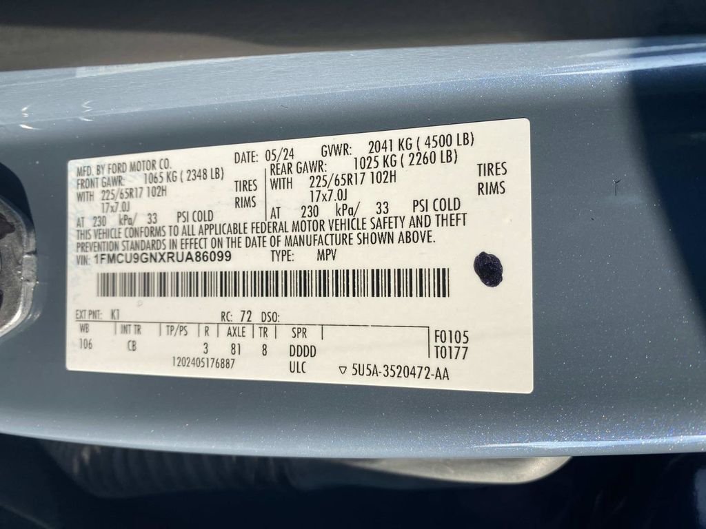 Certified Used 2024 Vapor Blue Metallic Ford Active image 22
