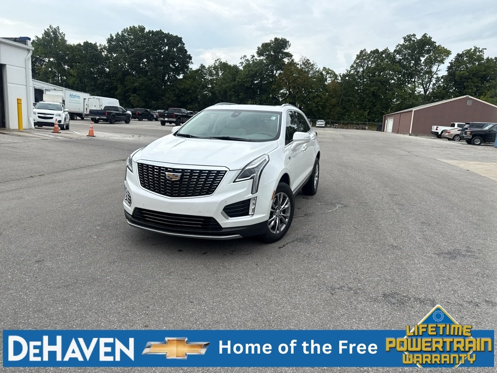 Used 2021 CRYSTAL WHITE TRICOAT Cadillac FWD Premium Luxury image 1