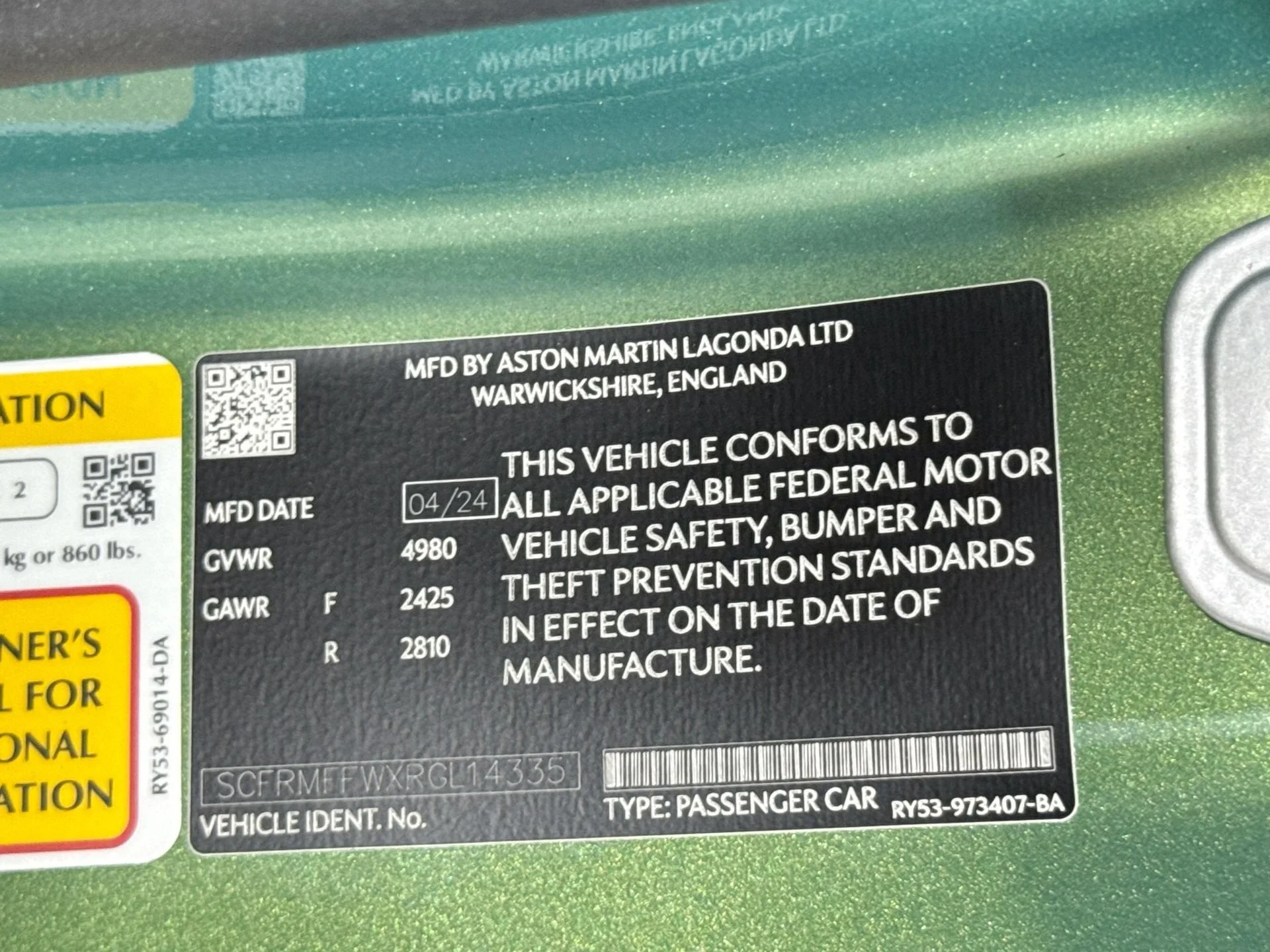 Used 2024 Q Iridescent Emerald Aston Martin  image 29