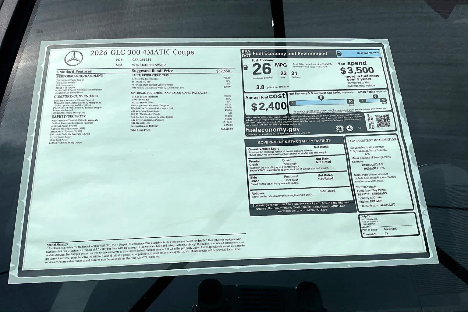 New 2026 Starling Blue Metallic Mercedes-Benz GLC 300 image 22
