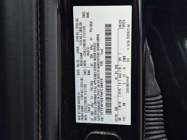 Certified Used 2022 Black Metallic Ford Lariat image 26