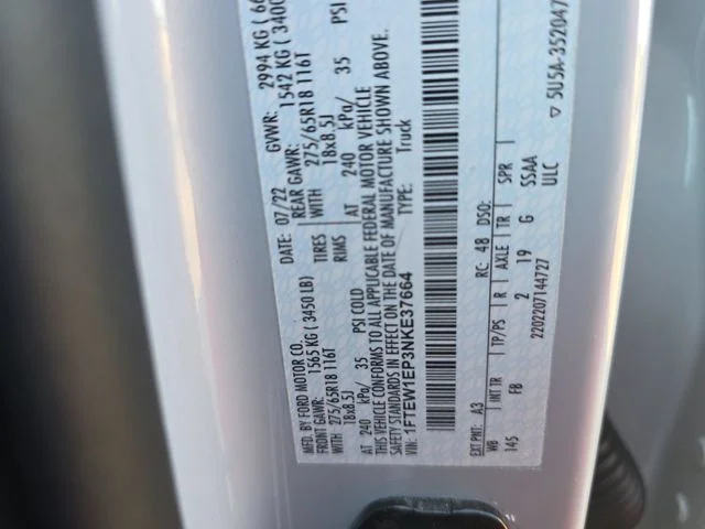 Used 2022 White Ford XLT image 34
