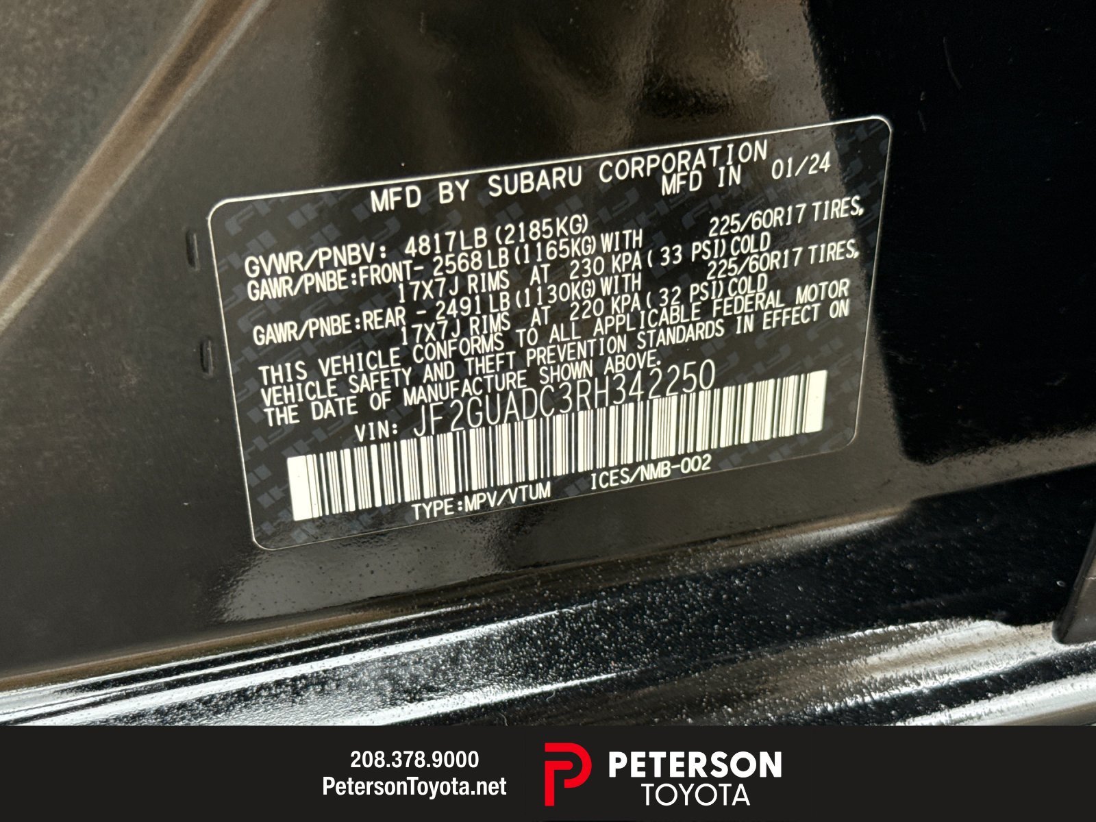 Used 2024 Black Subaru Premium image 26