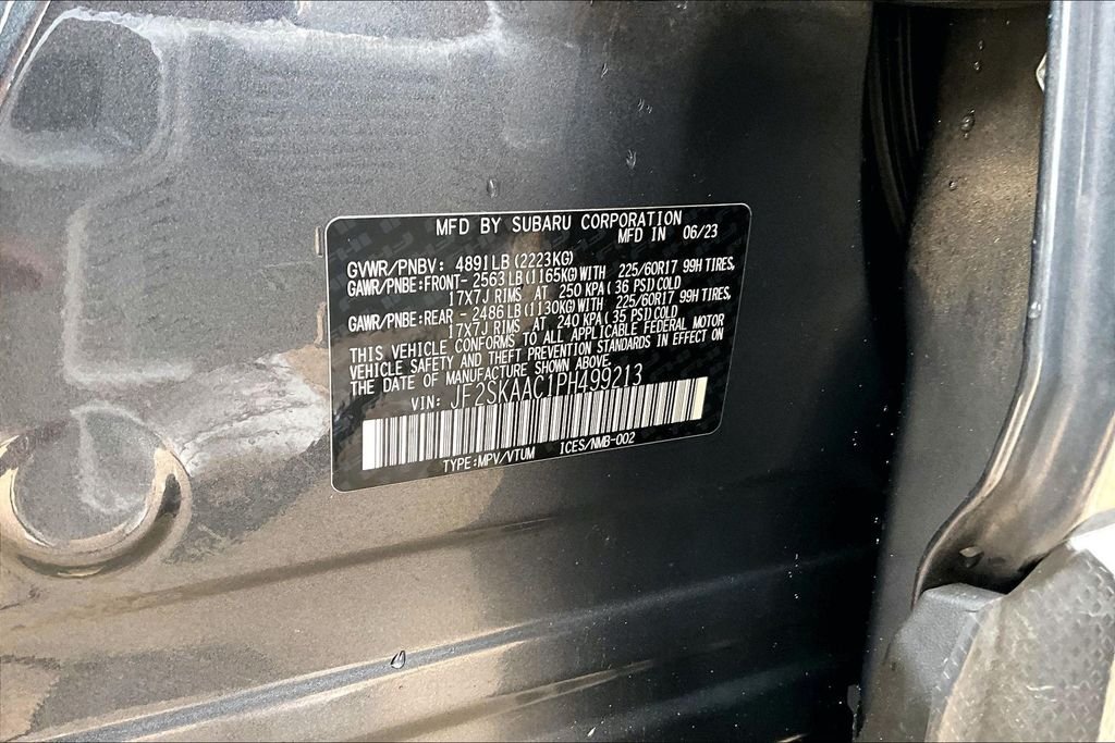 Used 2023 Gray Subaru Base image 35