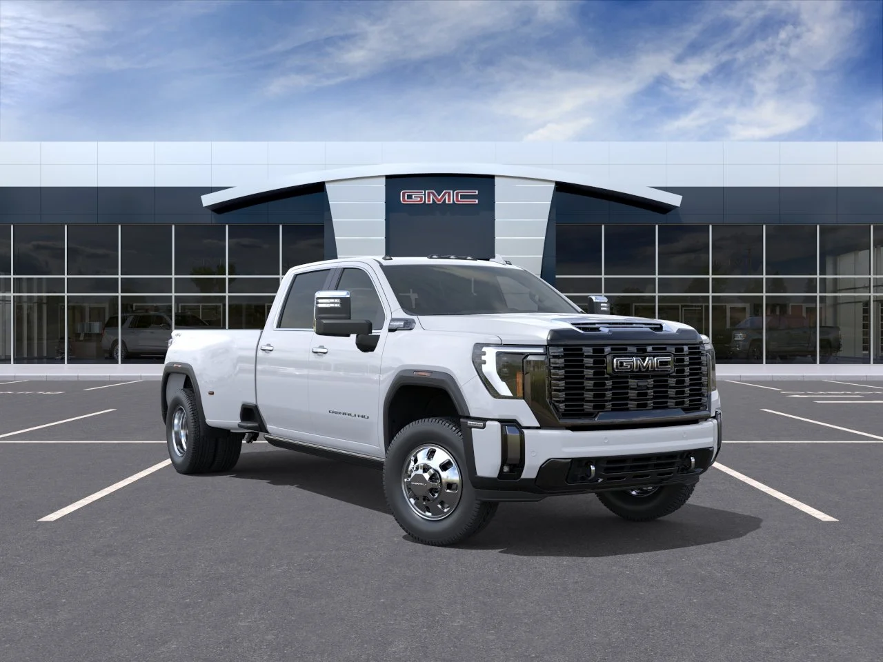 New 2026 Glacier White Tricoat GMC Denali Ultimate DRW image 1
