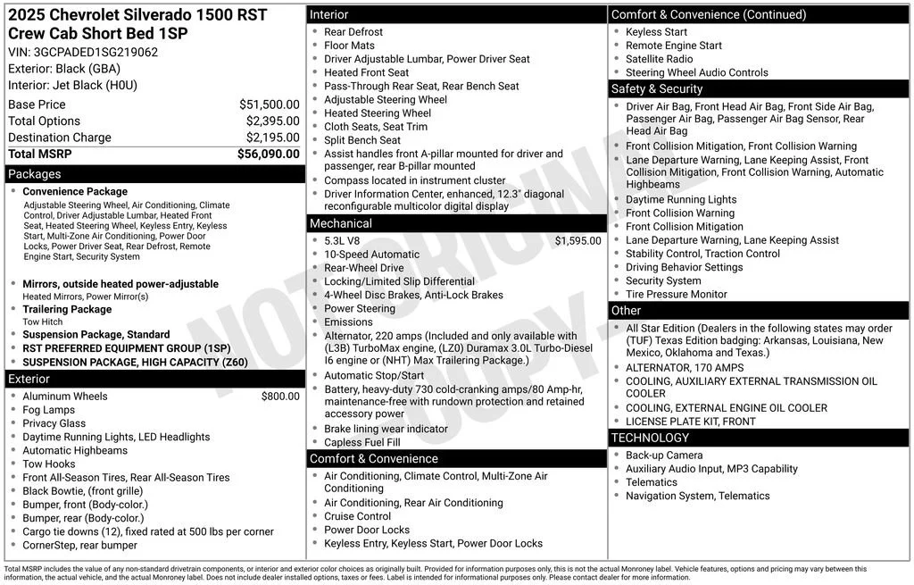 Used 2025 Black Chevrolet RST image 57