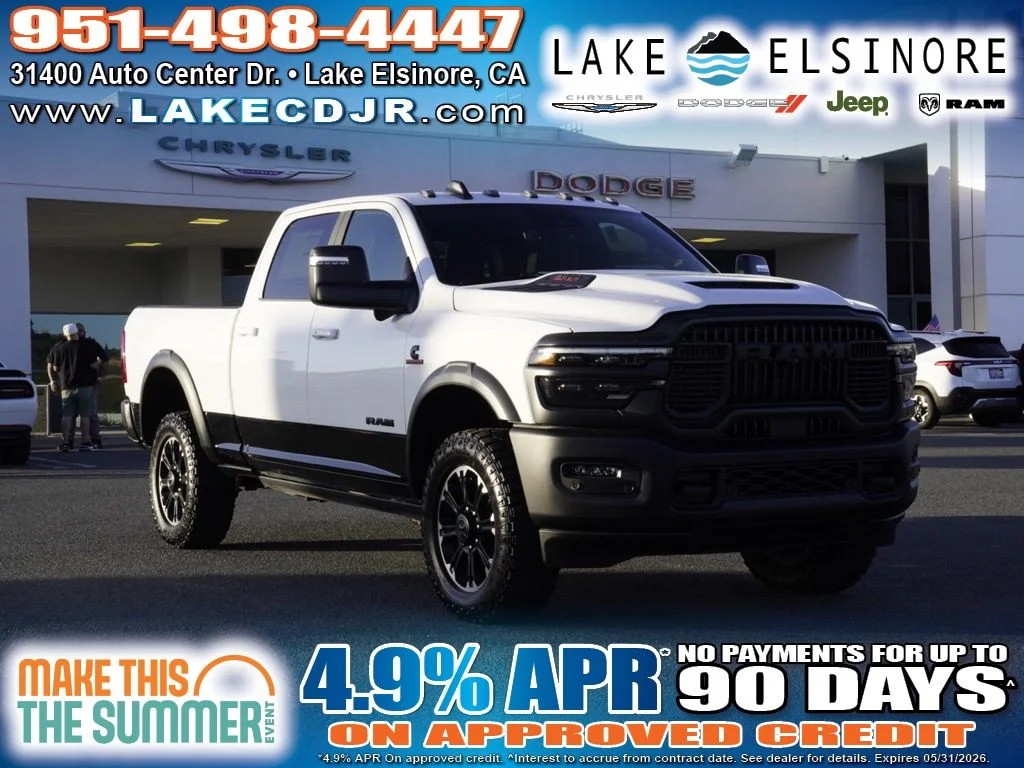 New 2026 Bright White Clear-Coat Exterior Paint RAM Rebel image 1