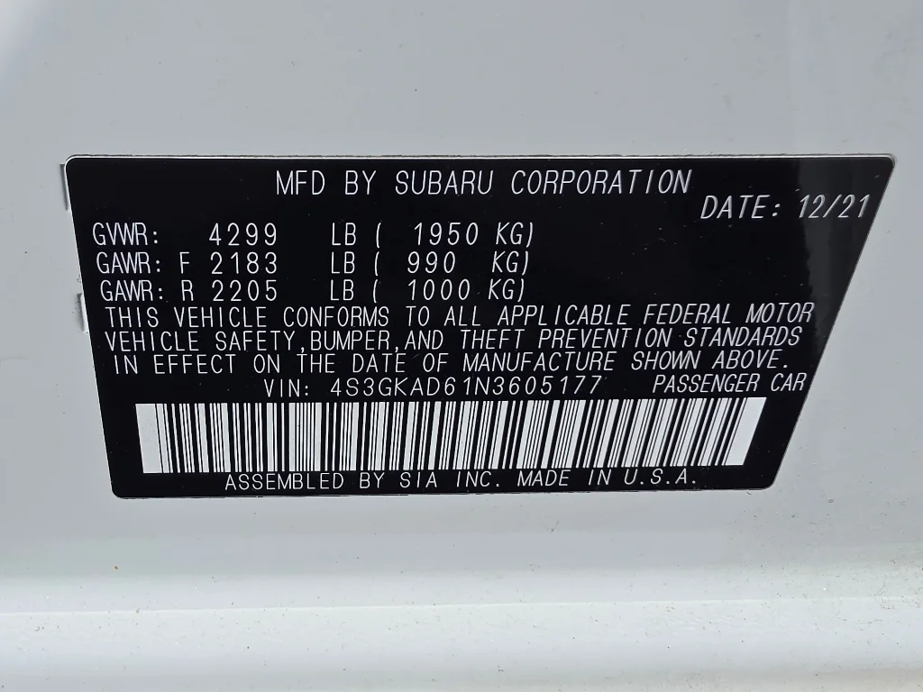 Used 2022 White Subaru Premium image 36