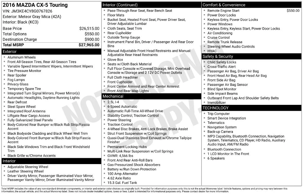 Used 2016 Gray Mazda Touring image 6