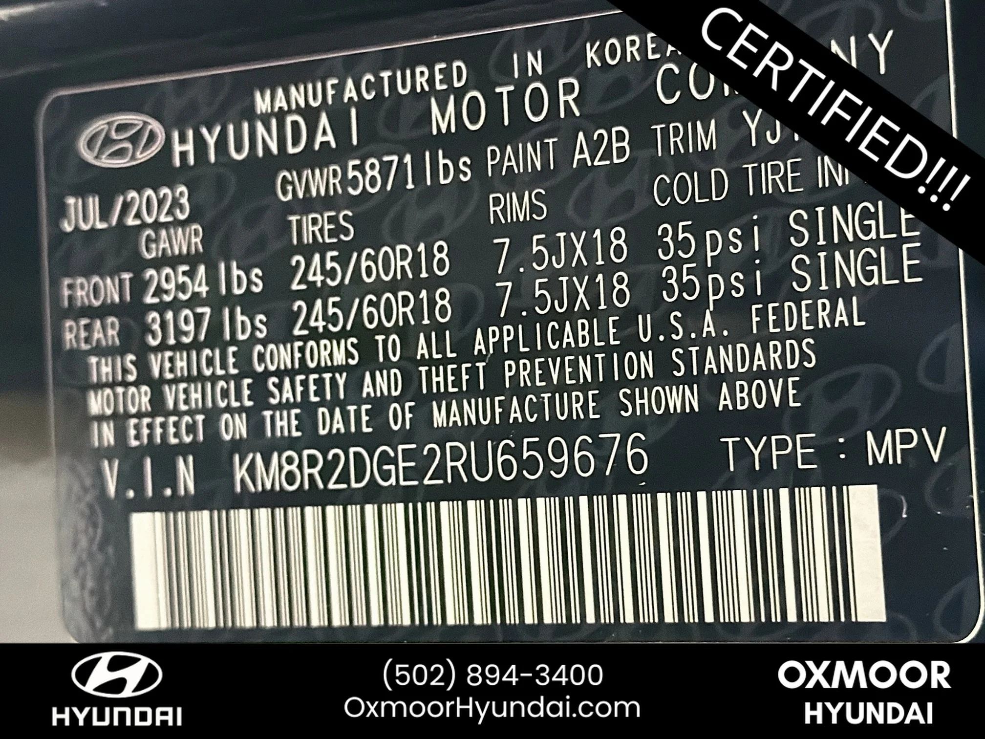Used 2024 Abyss Black Pearl Hyundai SEL 7P image 33