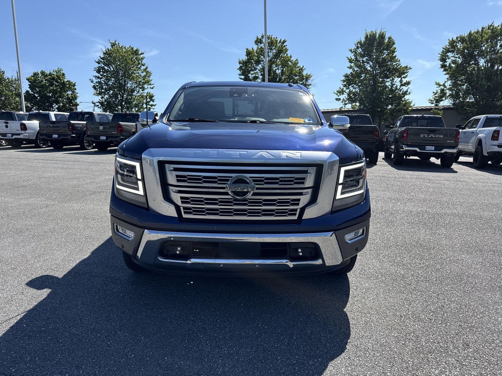 Used 2021 Deep Blue Pearl Metallic Nissan Platinum Reserve image 2