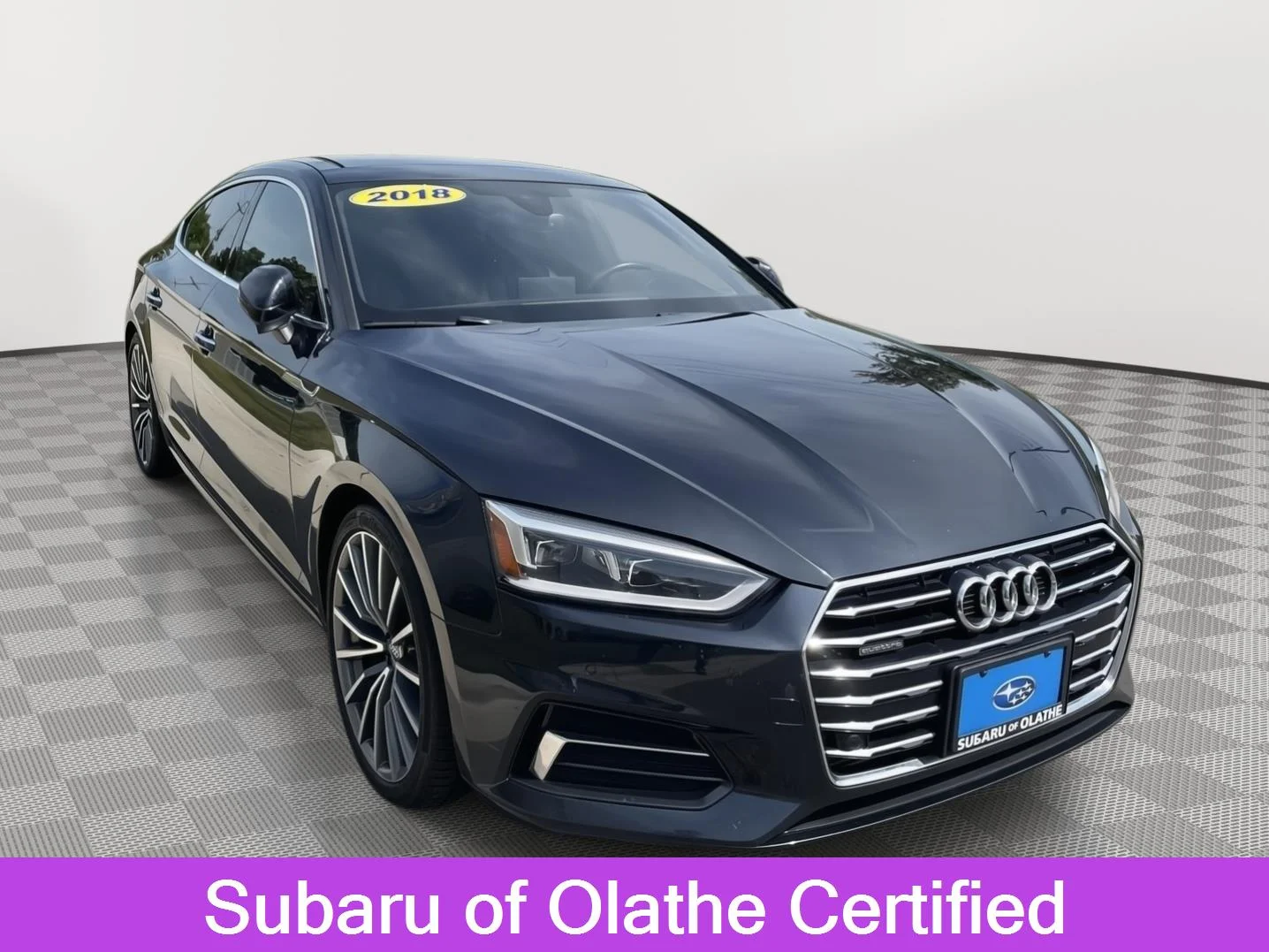 Used 2018 Moonlight Blue Metallic Audi Premium Plus image 1