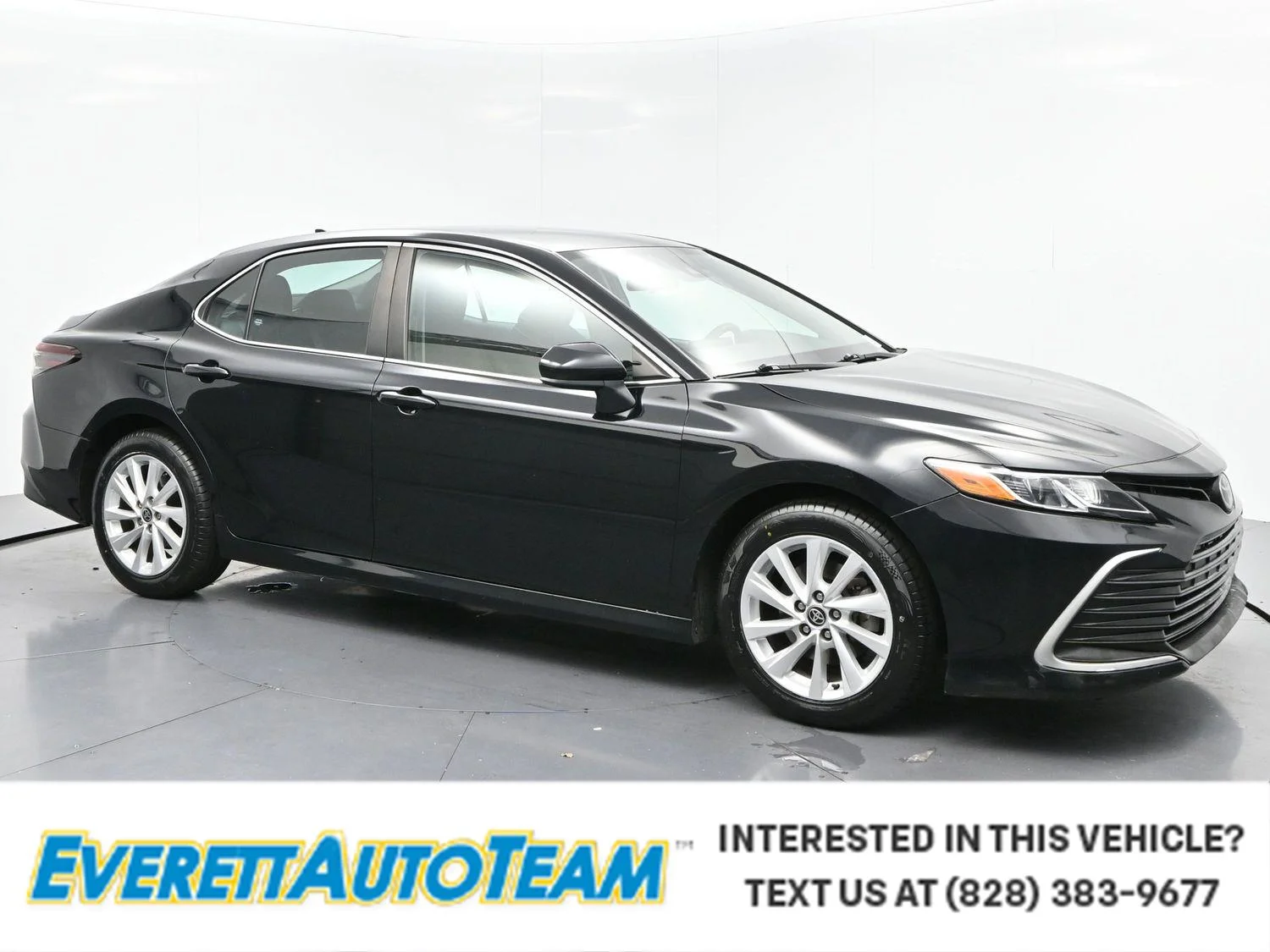 Used 2022 Midnight Black Metallic Toyota LE image 1