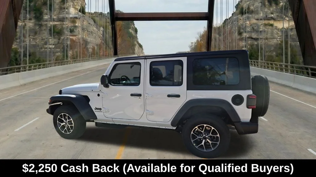 New 2026 Bright White Clear-Coat Exterior Paint Jeep Sport S image 7