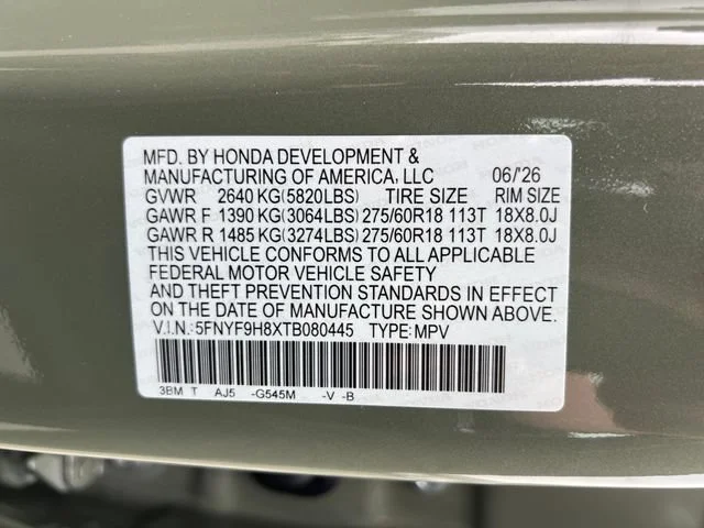 New 2026 Ash Green Metallic Honda TrailSport Elite Blackout image 18