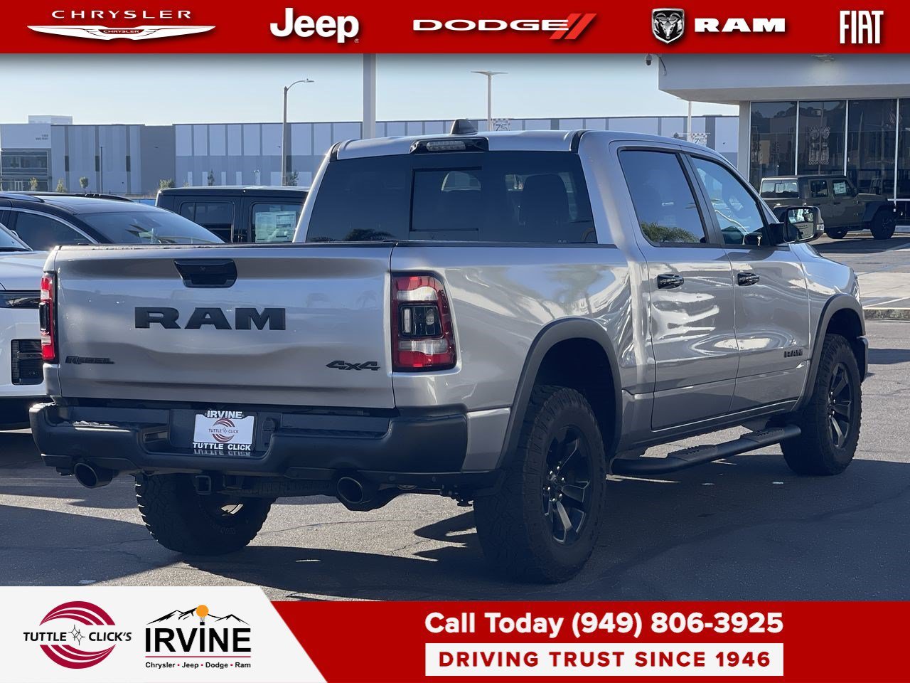 Used 2023 Billet Silver Metallic Clearcoat Ram Rebel image 5