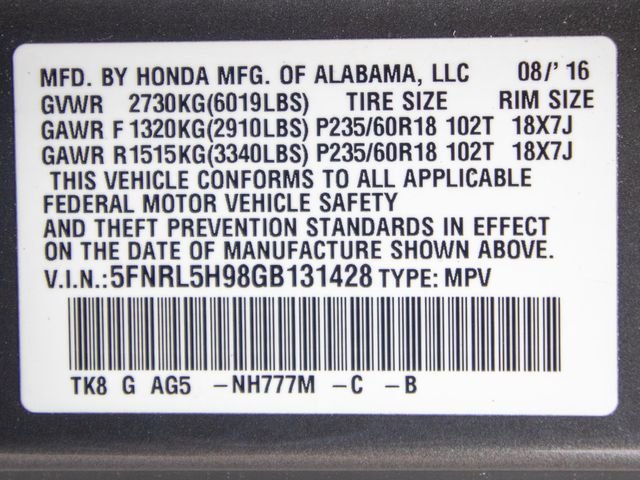 2016 Honda Odyssey Touring - Photo 32