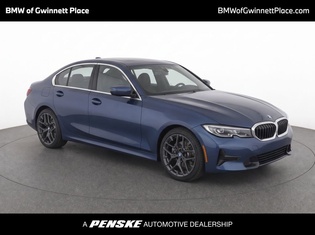 Certified Used 2025 Arctic Race Blue metallic BMW 330i image 1