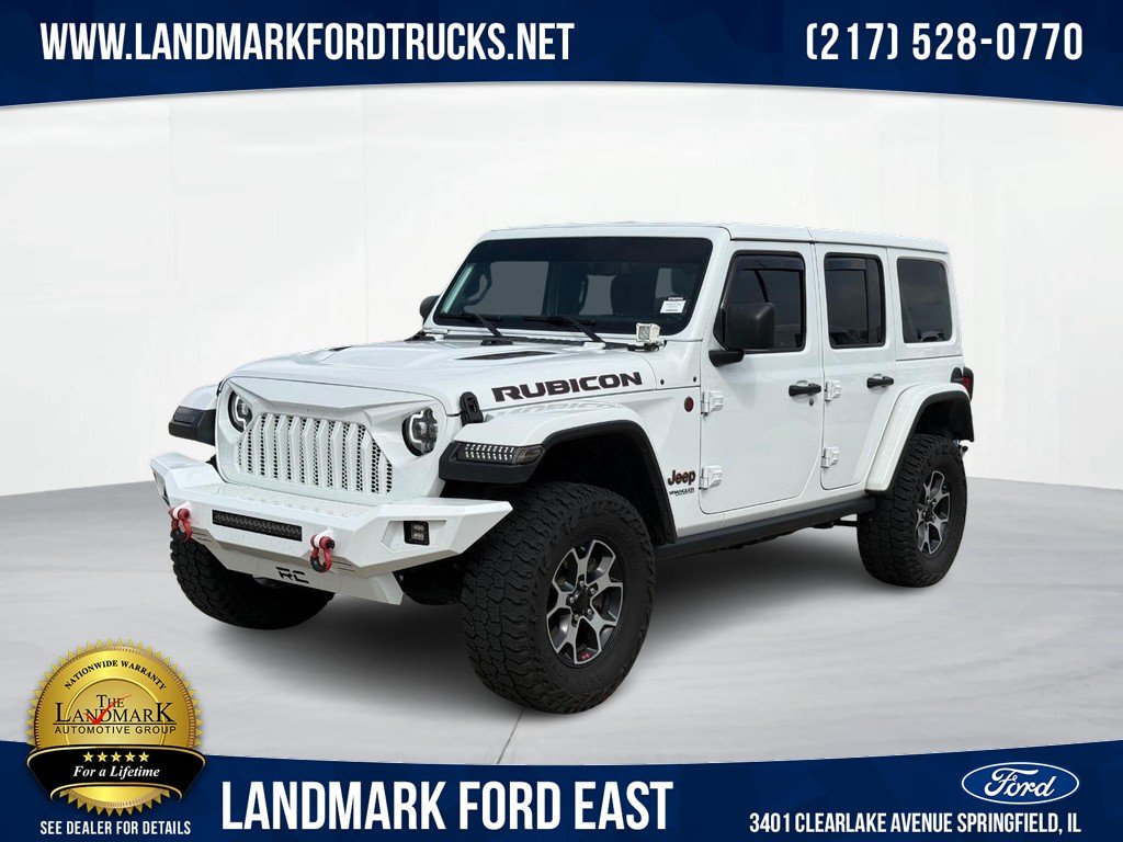 Used 2021 Bright White Clearcoat Jeep Unlimited Rubicon 4x4 image 1