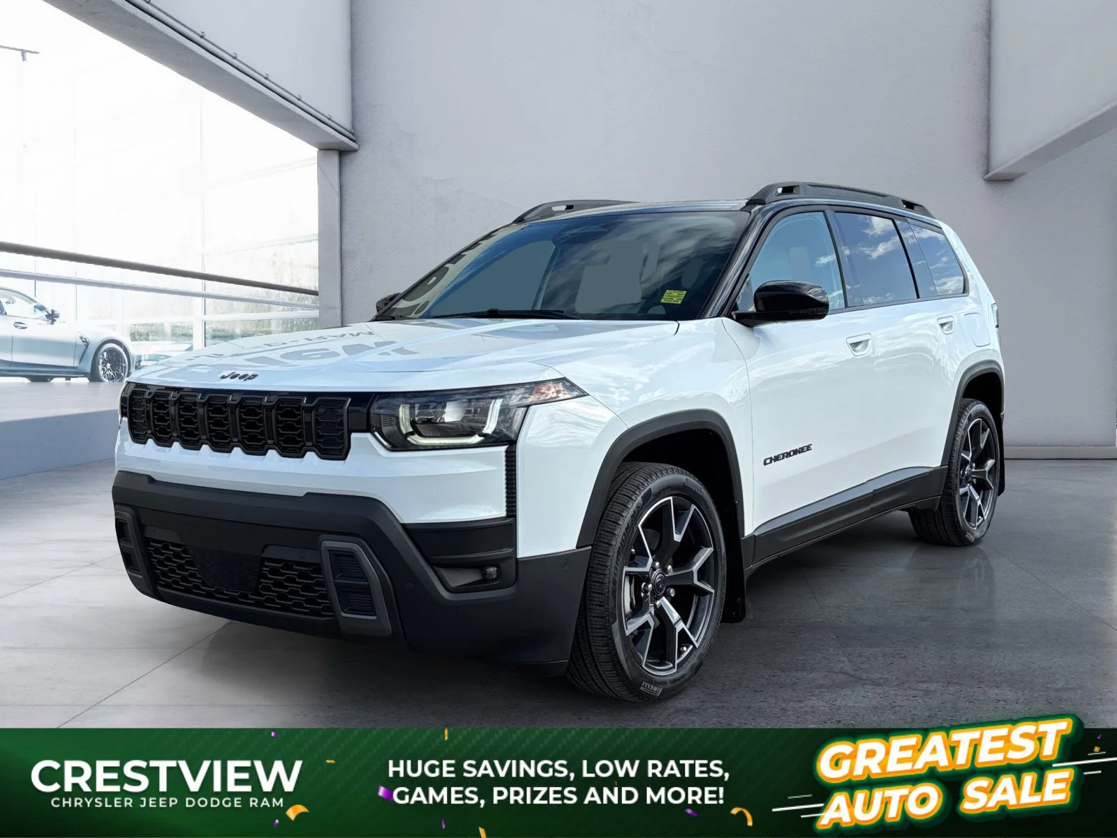 New 2026 Bright White Jeep Overland image 1