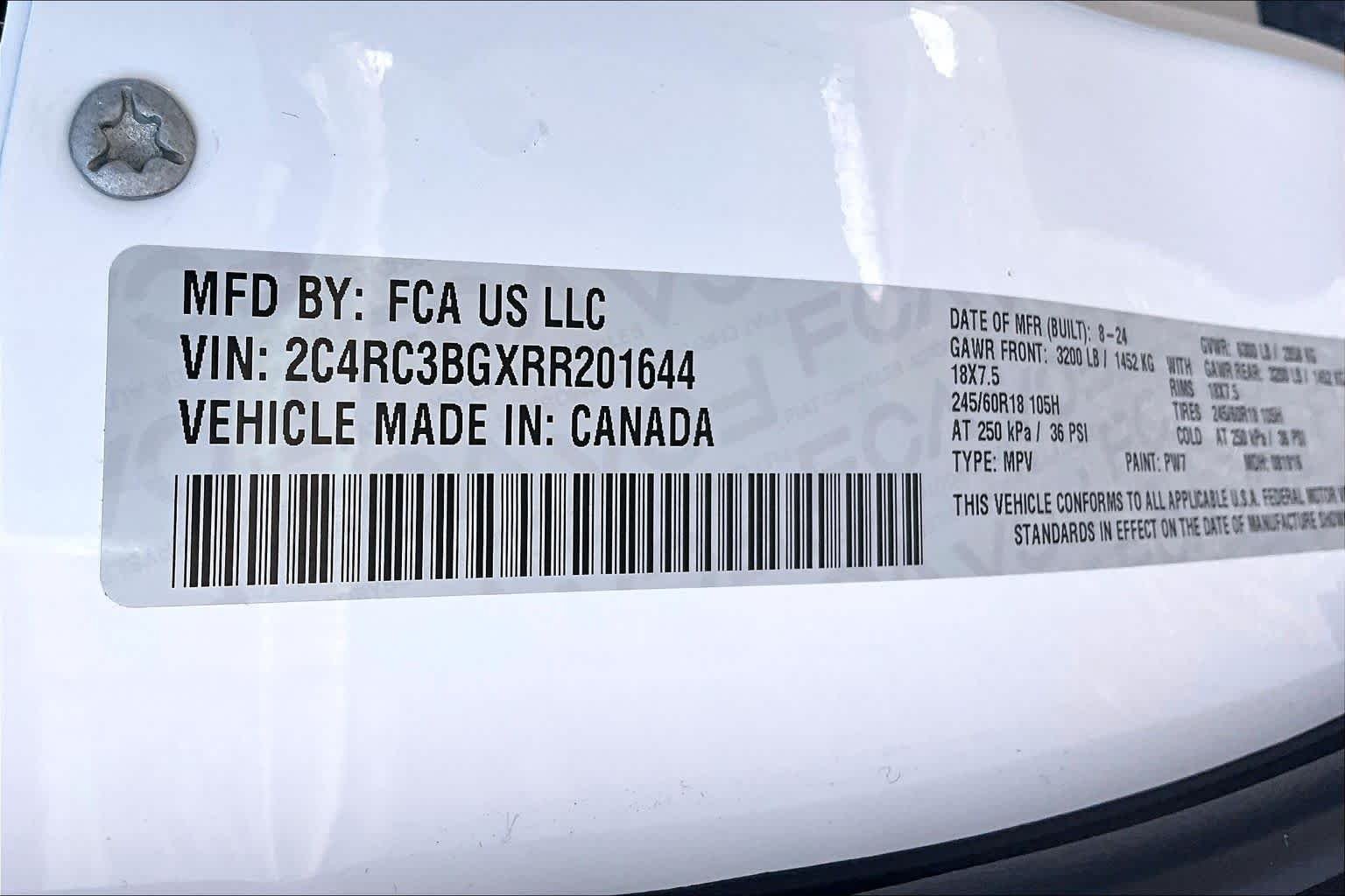 Used 2024 Bright White Clearcoat Chrysler Touring L image 33