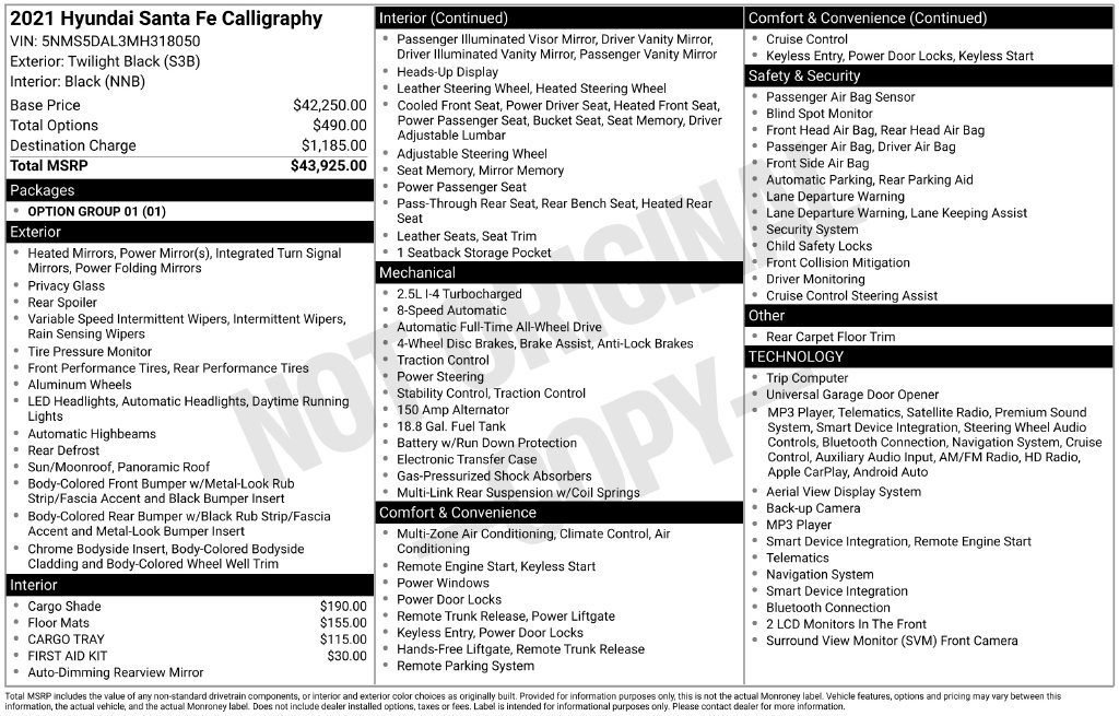 Used 2021 Black Hyundai Calligraphy image 11