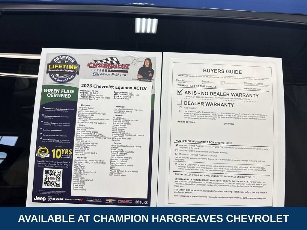 Certified Used 2026 Reef Blue Metallic Chevrolet ACTIV image 43