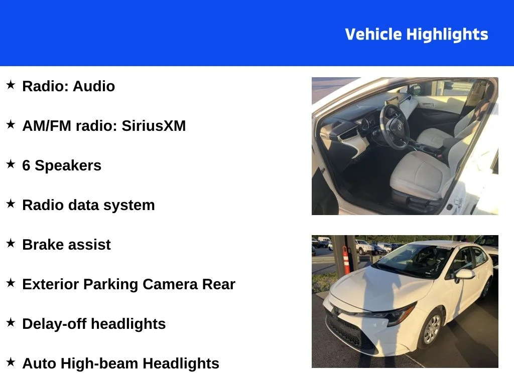 Used 2022 White Toyota LE image 4