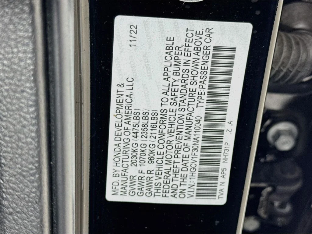 Certified Used 2022 Crystal Black Pearl Honda Sport image 40