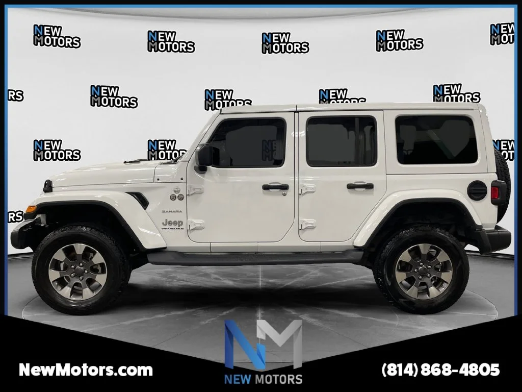 Used 2023 Bright White Clearcoat Jeep Sahara image 2