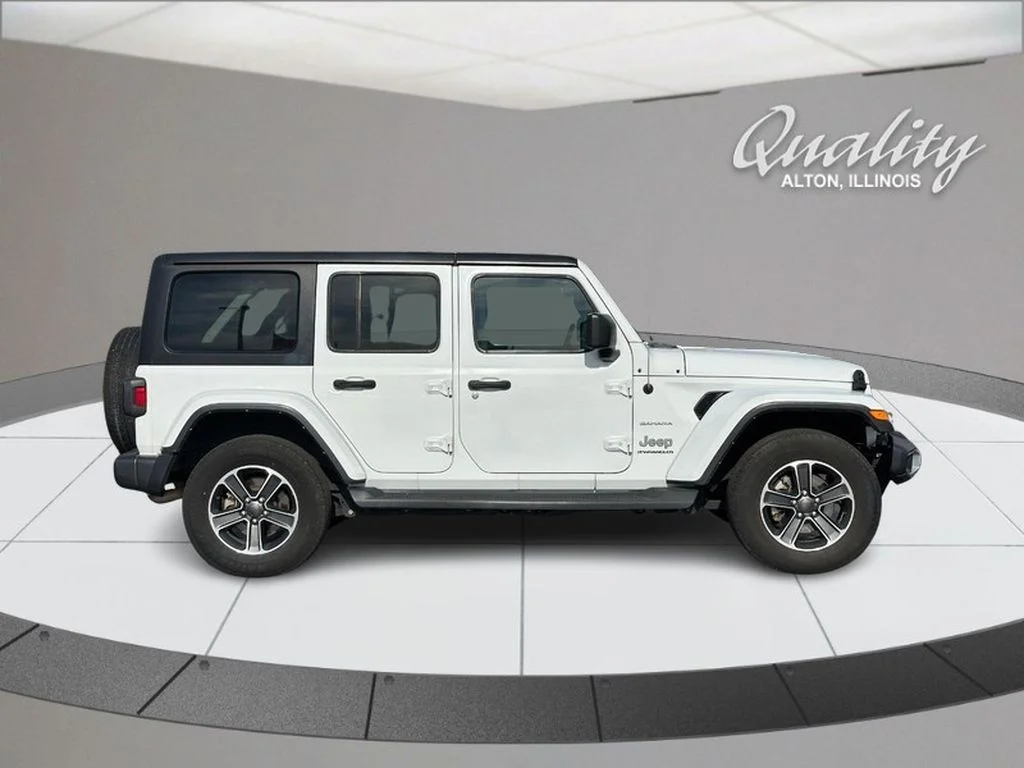 Used 2023 Bright White Clearcoat Jeep Sahara image 3