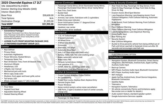Used 2025 Gray Chevrolet LT image 7