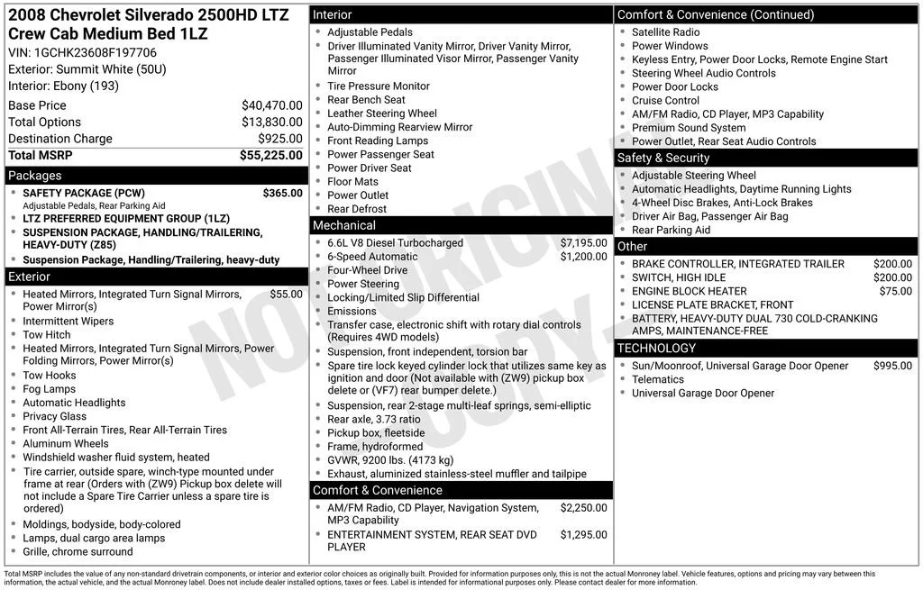 2008 Chevrolet Silverado HD LTZ 4WD Crew Cab SWB's photo