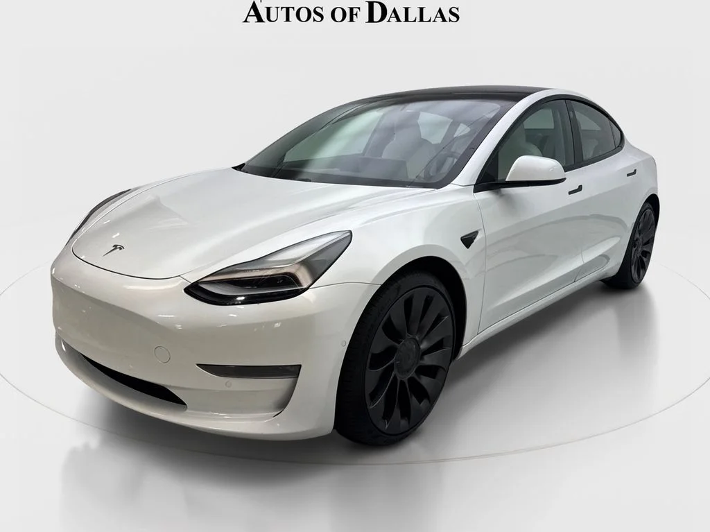 Used 2021 White Tesla Performance image 2