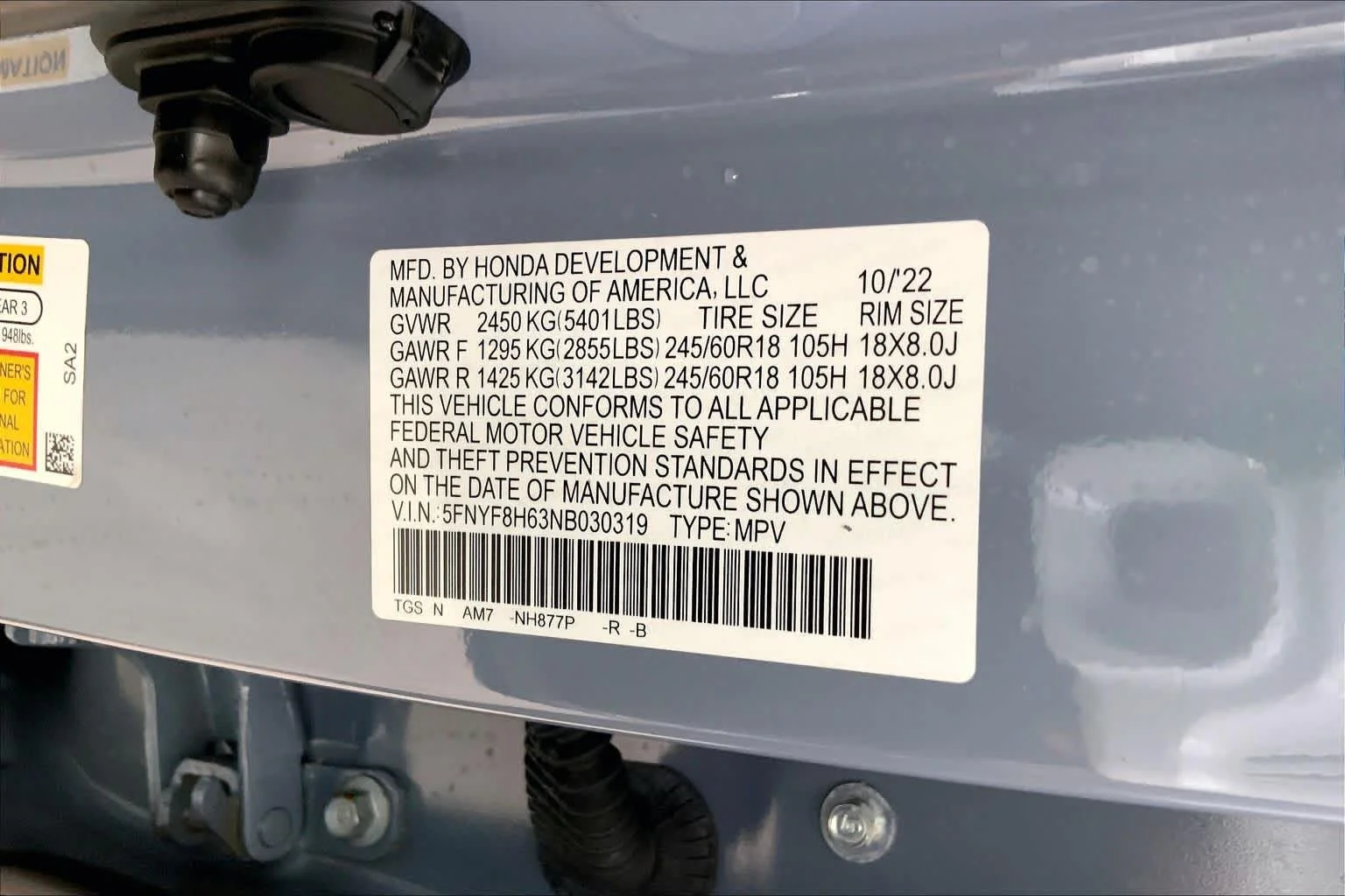 Certified Used 2022 Sonic Gray Pearl Honda AWD TRAILSPORT image 33